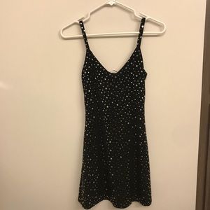 Sparky, silver stared skater dress